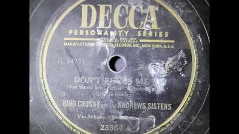 Bing Crosby and The Andrews Sisters With Vic Schoen and His Orchestra – Don't Fence Me In