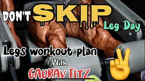 Don't Skip Leg Day!|push pull legs workout plan|legs and glutes workout