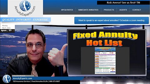 Fixed Annuity HotList 03/0723 | MYG Annuity rates | Immediate annuity sample lifetime income quotes!