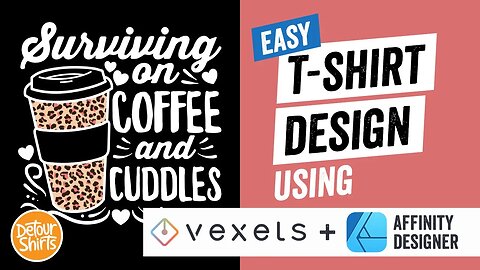 Easy T-Shirt Design with Vexels and Affinity Designer | Using Vector Graphics for Print on Demand