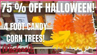MICHAEL'S | 75% OFF HALLOWEEN AND FALL MERCHANDISE! | FULL-SIZE CANDY CORN XMAS TREE | #michaels