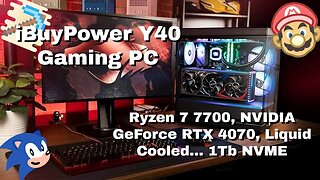 iBuyPower Y40 PC Ryzen 7 7700 NVIDIA GeForce RTX 4070 1TB NVMe Liquid Cooled