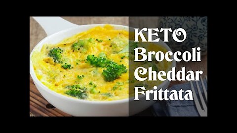 BEST KETO RECIPES FOR WEIGHTLOSS: KETO BROCCOLI & CHEDDAR FRITTATA