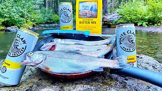 Mountain TROUT Fishing & Lemon WHITE CLAW Catch N' Cook!