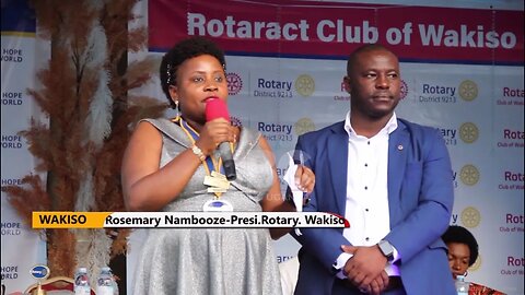 Rosemary Nambooze Niwagaga Installed as new President Rotary Club of Wakiso.