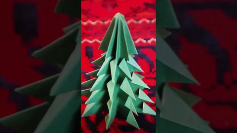 Origami Christmas 3D Tree 🎄- Shorts Ideas 💡