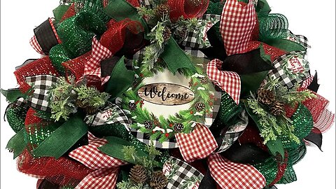 Black and White Christmas Awareness Ribbon Method Deco Mesh Wreath |Hard Working Mom |How to