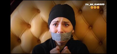 Bandits tied up a Russian Muslim woman with tape and taped her mouth shut