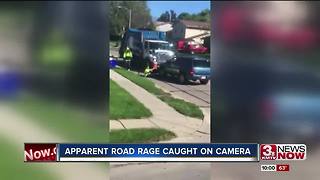 Video shows man hit in apparent road rage