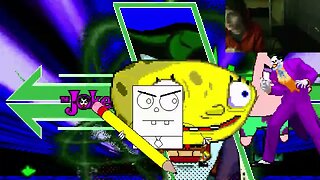 SpongeBob SquarePants Characters (SpongeBob, Squidward, And DoodleBob) VS The Joker In A Battle