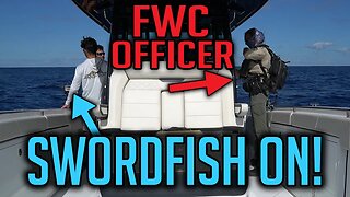 Catching Swordfish WHILE being boarded by FWC! Catch Clean Cook