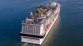 15/07/2022 Arriving to Southampton from 2 week Med cruise MSC Virtuosa 4k drone footage