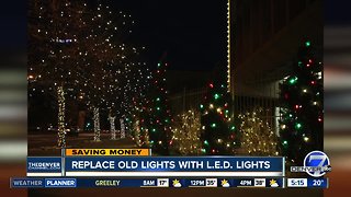 Replace old holiday lights with LED lights