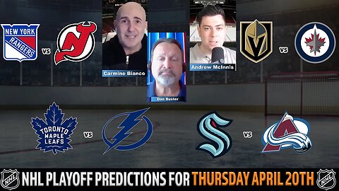 NHL Playoffs Game 2 Predictions | Devils vs Rangers | Avalanche vs Kraken | 🏒 Puck Time for April 20