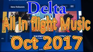Delta’s In flight Music for October 2017