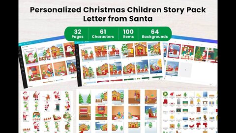 Personalized Christmas Children Story Pack PLR - Letter from Santa - Personalizing Kids Xmas Gifts