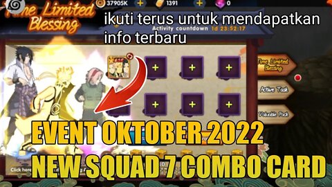 Event Time Limited Blessing Oktober 2022 Combo Card New Squad 7 Legendary Heroes Revolution