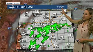 Scattered showers and storms Saturday