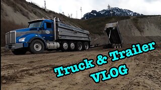 Truck and Trailer Dump Truck VLOG. Kenworth T880 Trucking.