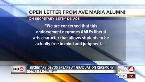 Secretary DeVos Speaks at Ave Maria Graduation ceremony