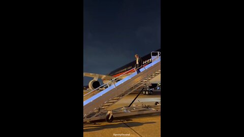 President Donald J. Trump arrives in Houston, TX.