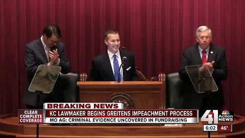 Minority Leader files resolution to start impeachment process for Gov. Greitens