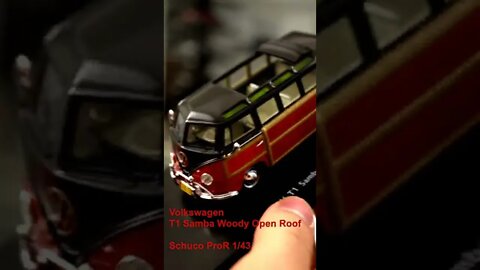 Volkswagen T1 Samba Woody Open Roof - Schuco ProR 1/43