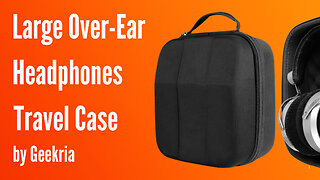 Large Over-Ear Headphones Travel Case, Hard Shell Headset Carrying Case | Geekria