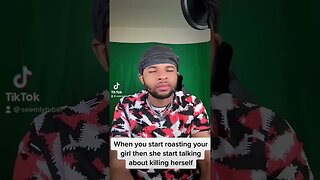 When you roasting your gf and she do this #seemlytuber #funny #tiktok #shorts #blackyoutuber