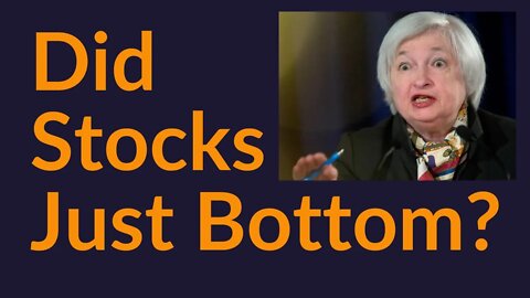 Did Stocks Just Bottom?