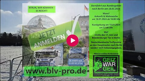 19.01.2024 Kundgebung der Spediteure blv-pro am Brandenburger Tor in Berlin