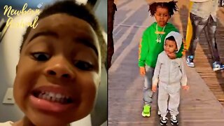 Lil Baby's Son Jason Teaches His Little Brother Loyal How To Say Spider! 🗣