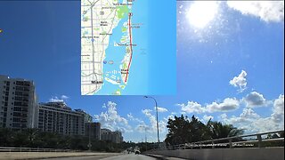 Real time driving from Haulover Park to South Beach / Miami Beach