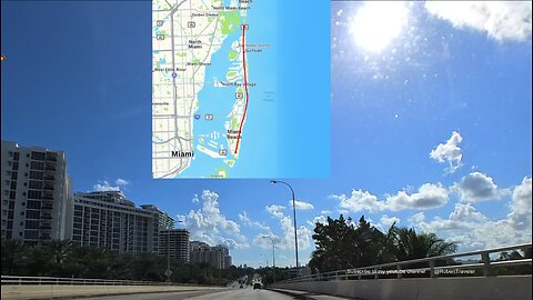 Real time driving from Haulover Park to South Beach / Miami Beach