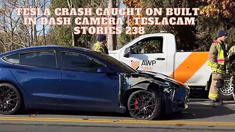 TESLA CRASH CAUGHT ON BUILT-IN DASH CAMERA | TESLACAM STORIES 238