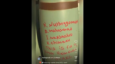 Israel MMA fighter Haim Gozali writes names on rockets including Khabib Nurmagomedov #shorts #khabib