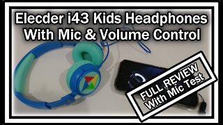 Elecder i43 Foldable Volume-Limiting Headphones For Kids With Mic And 94dB Max FULL REVIEW