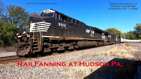 Double Header of Norfolk Southern 11Z Trains on the Sunbury Line at Hudson Pa. Oct. 10, 11 2022