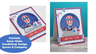 Patriotic Shaker card | Doodlebug Design | Queen & Co.