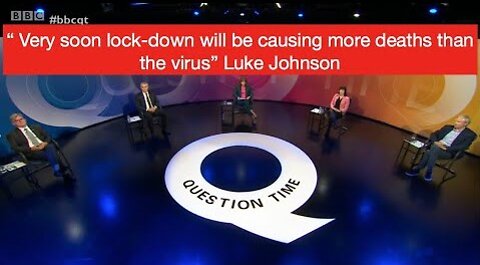 Luke Johnson, Keeping it Real on BBC Question Time, 14 May, 2020