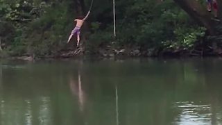 A Young Boy’s Tarzan Style Fail