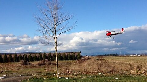 Parkzone Ultra Micro T-28 Trojan Take-Off and Landing the in Wind