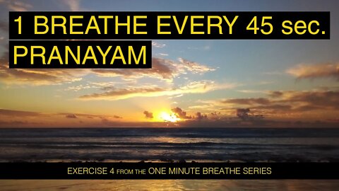 1 Breathe Every 45 Sec. Pranayam | Guided Meditation for Calmness & Mental Stability | Exercise 4