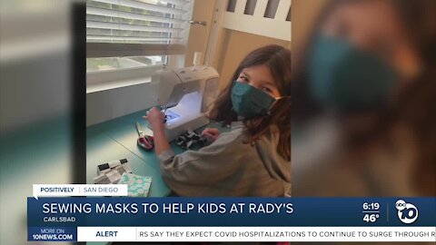 Carlsbad 10-year-old sewing masks to help Rady Children's Hospital