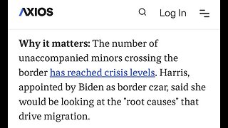 Joe Biden Put Kamala Harris in Charge of the Border and Immigration in March of 2021