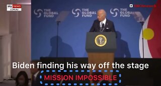 Mission impossible is Joe Biden, trying to find his way off stage