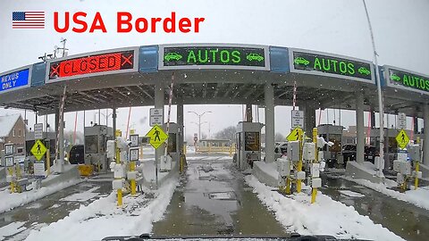 USA Border Crossing from Canada by Car - Buffalo Peace Bridge U.S. Customs Border