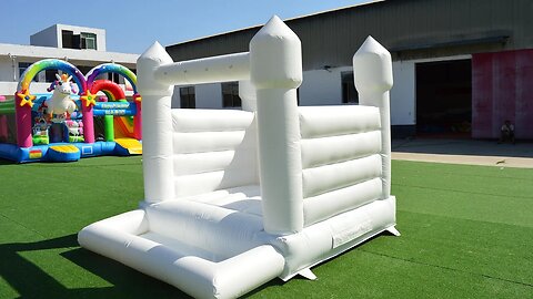 White Bounce House With Pool #inflatablefactory #inflatable #slide #inflatableforsale #catle