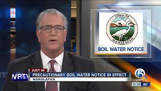 Manalapan issues precautionary boil water notice