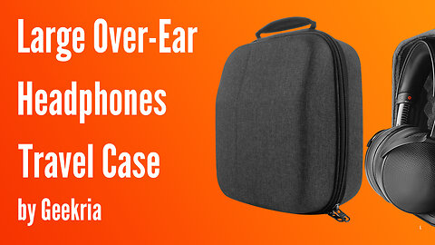 Large Over-Ear Headphones Travel Case, Hard Shell Headset Carrying Case | Geekria